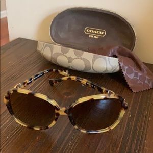 Leopard coach sunglasses